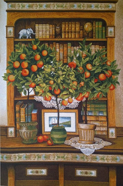 Гобелен "Апельсиновое дерево" (багет коричневый)