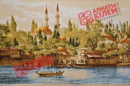 Гобелен "Башни при мечети" (багет-коричневый)