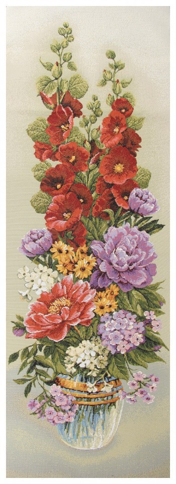 Гобелен "Букет с Мальвой" (багет золото)