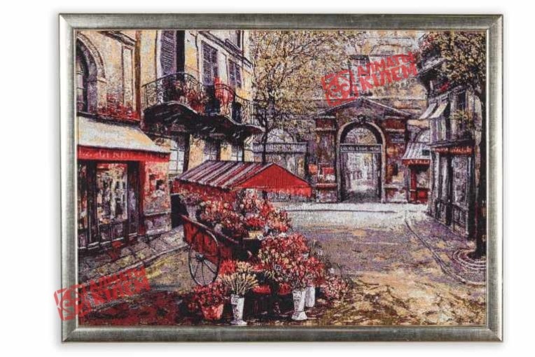 Гобелен "Цветочная лавка" (багет золото)