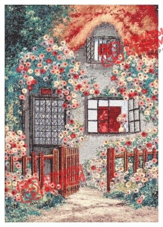 Гобелен "Цветущий сад" (багет золото)