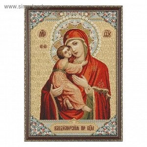 Гобелен "Икона Владимирская" (багет золото)