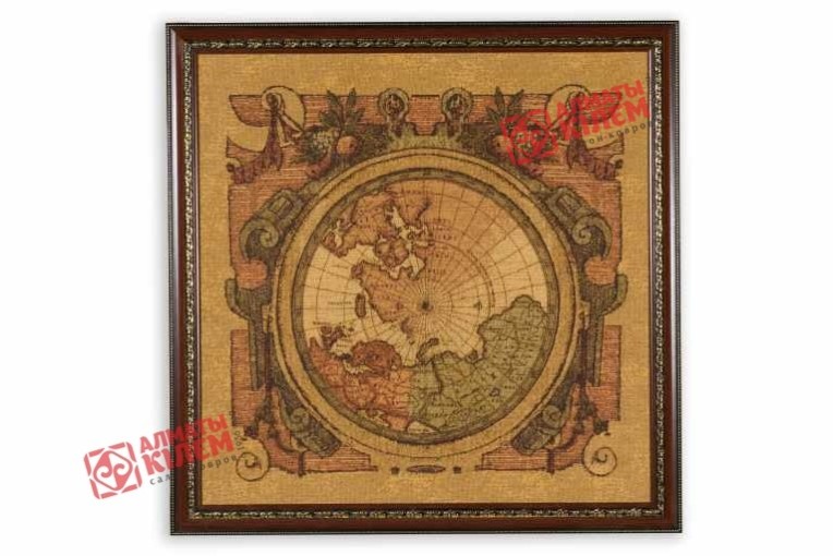 Гобелен "Карта" (багет-коричневый)