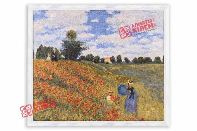 Гобелен "Маки Монэ" (багет-белый)