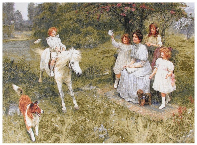 Гобелен "Маленький наездник" (багет бронза)