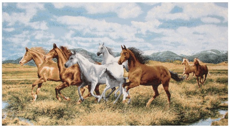 Гобелен "На встречу ветру" (багет темно-коричневый)