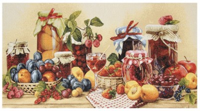 Гобелен "Натюрморт с фруктами" (багет-бронза)