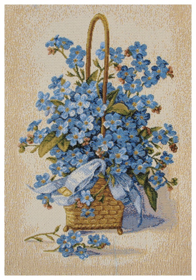 Гобелен "Незабудки" (багет золото)