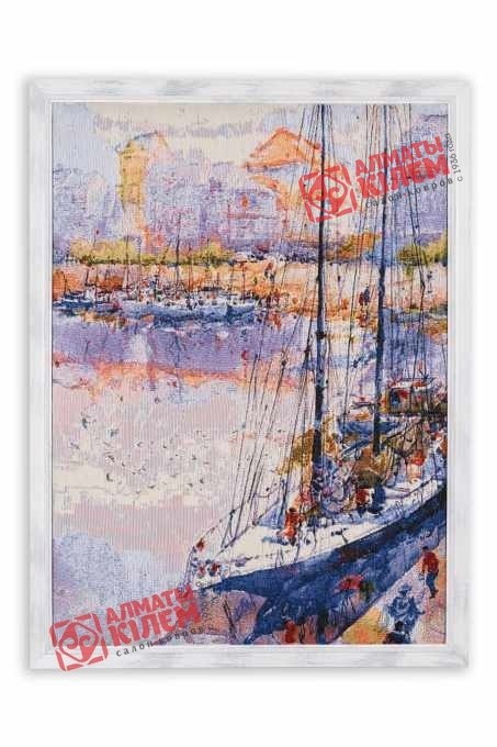 Гобелен "Пристань" (багет белый)