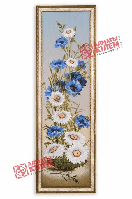 Гобелен "Ромашки вертикальные" (багет золото)