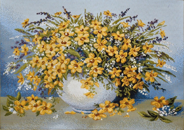 Гобелен "Роскошный желтый букет"
