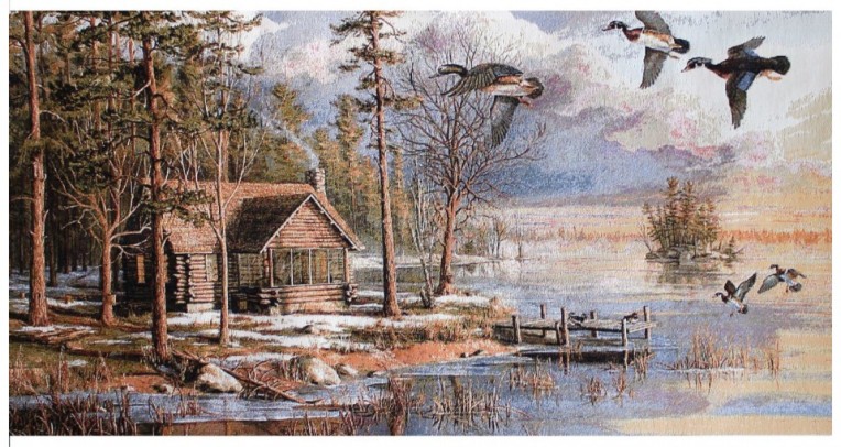 Гобелен "Утки.Весна" (багет бронза)