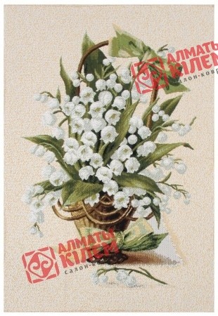 Гобелен "Весенняя корзина" (багет-белый)