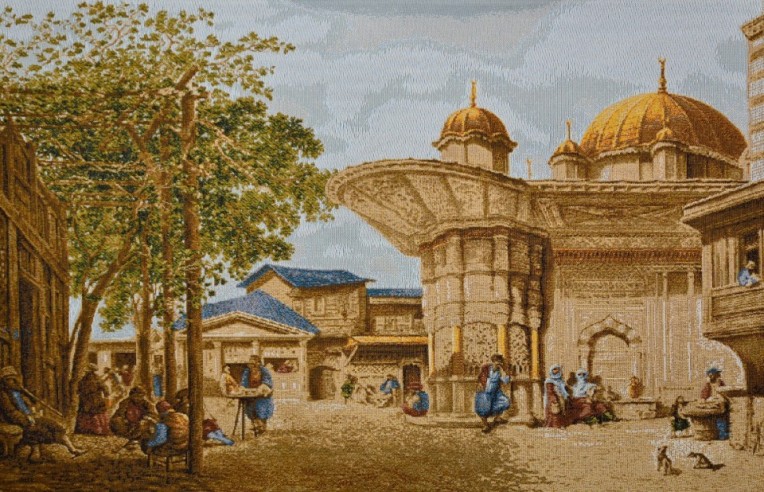 Гобелен "Восточный переулок" (багет бронза)