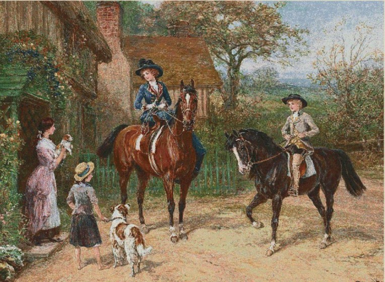 Гобелен "Выбор щенка" (багет бронза)