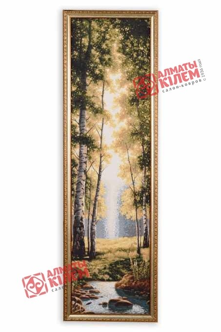 Гобелен "Зеленый лес" (багет-золото)