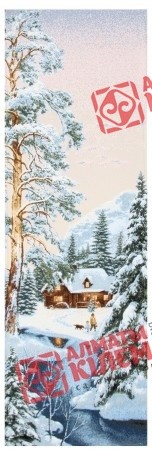 Гобелен "Зимний лес" (багет-золото)