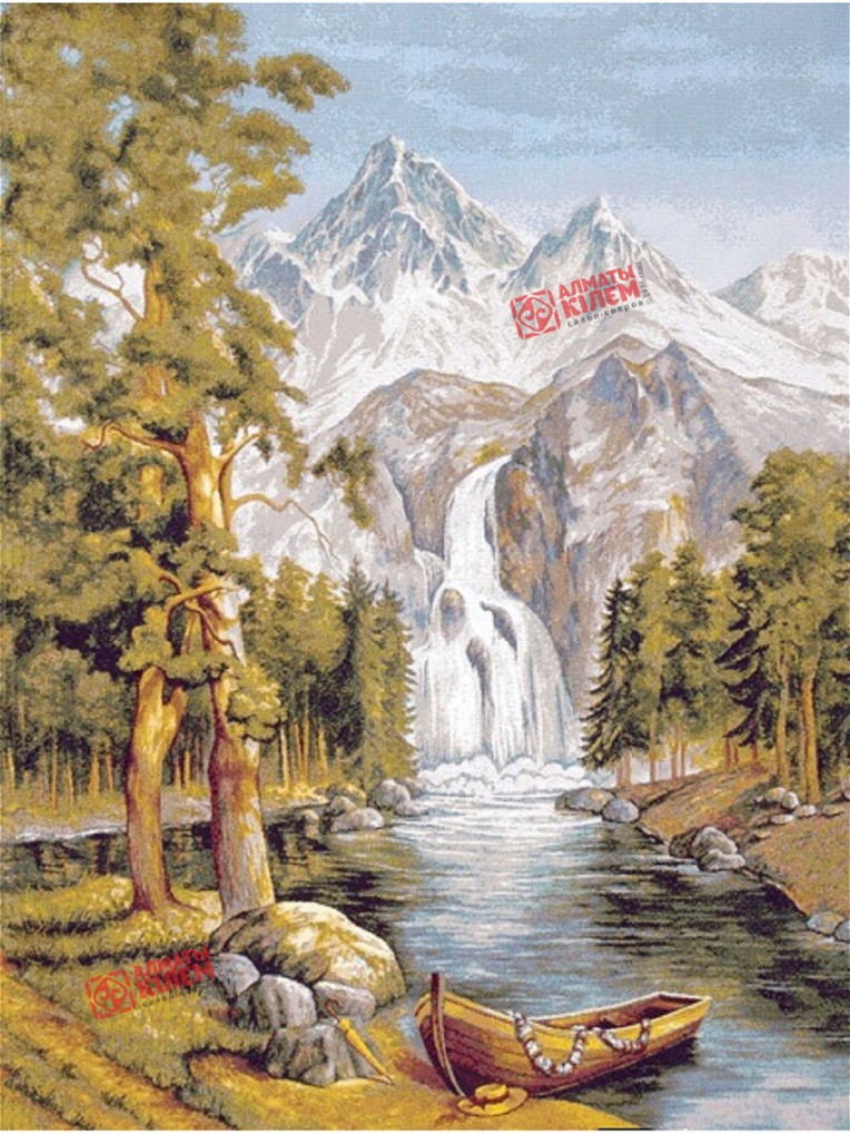 Гобелен "Живописное место" (багет -темно-коричневый)