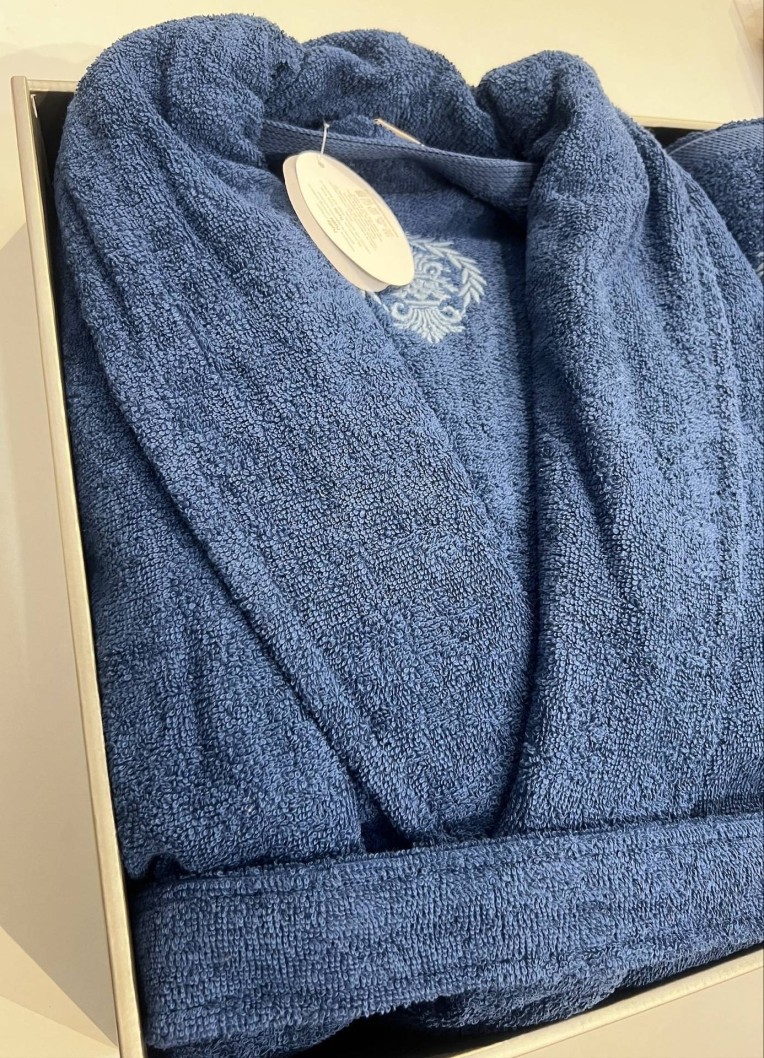 Халат Pupilla Collection Bornoz синий купить недорого