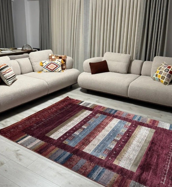 Ковер BELLA 06475A Burgundy/Terra недорого в Алматы