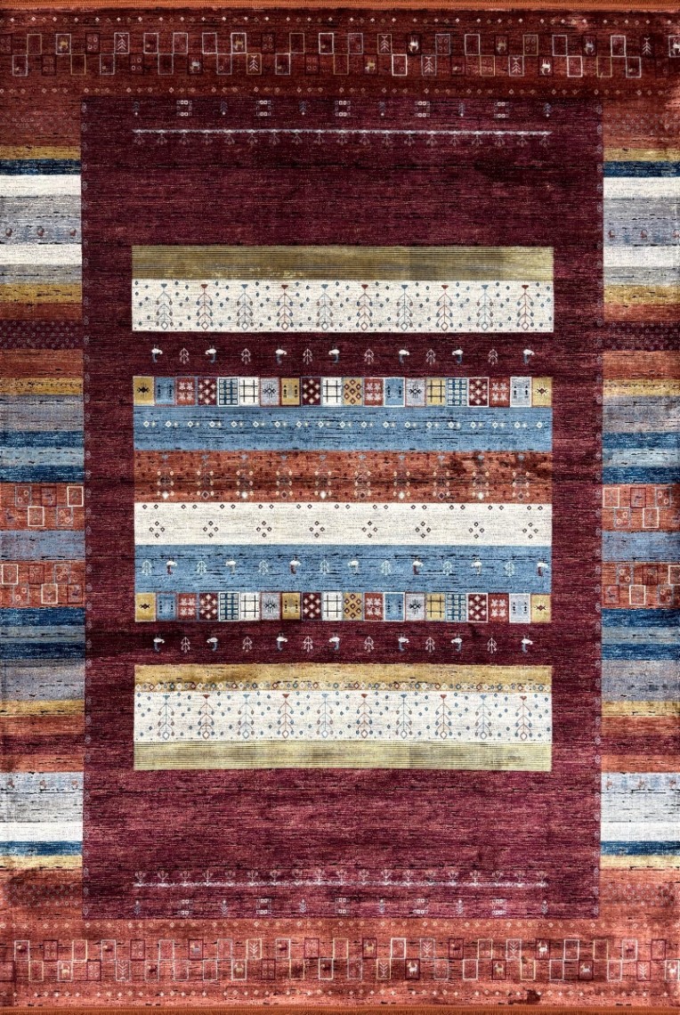 Ковер BELLA 06475A Burgundy/Terra