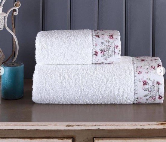 Набор полотенца DO&amp;CO BUKLE KUTULU 2LU, ROYAL по лучшей цене в Казахстане