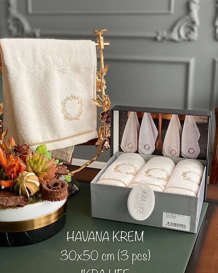 Набор полотенца HAVANA Set 3 шт, Krem(30х50-3шт) недорого в Алматы