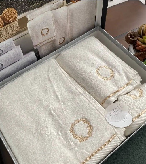 Набор полотенца HAVANA Set 3 шт., Krem(30х50, 50х90, 70х140)