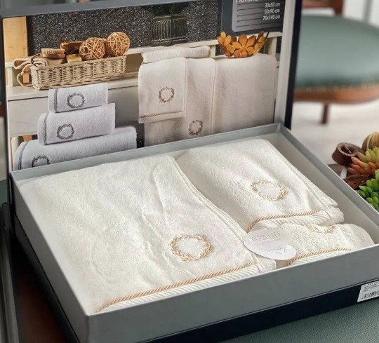 Набор полотенца HAVANA Set 3 шт., Krem(30х50, 50х90, 70х140)