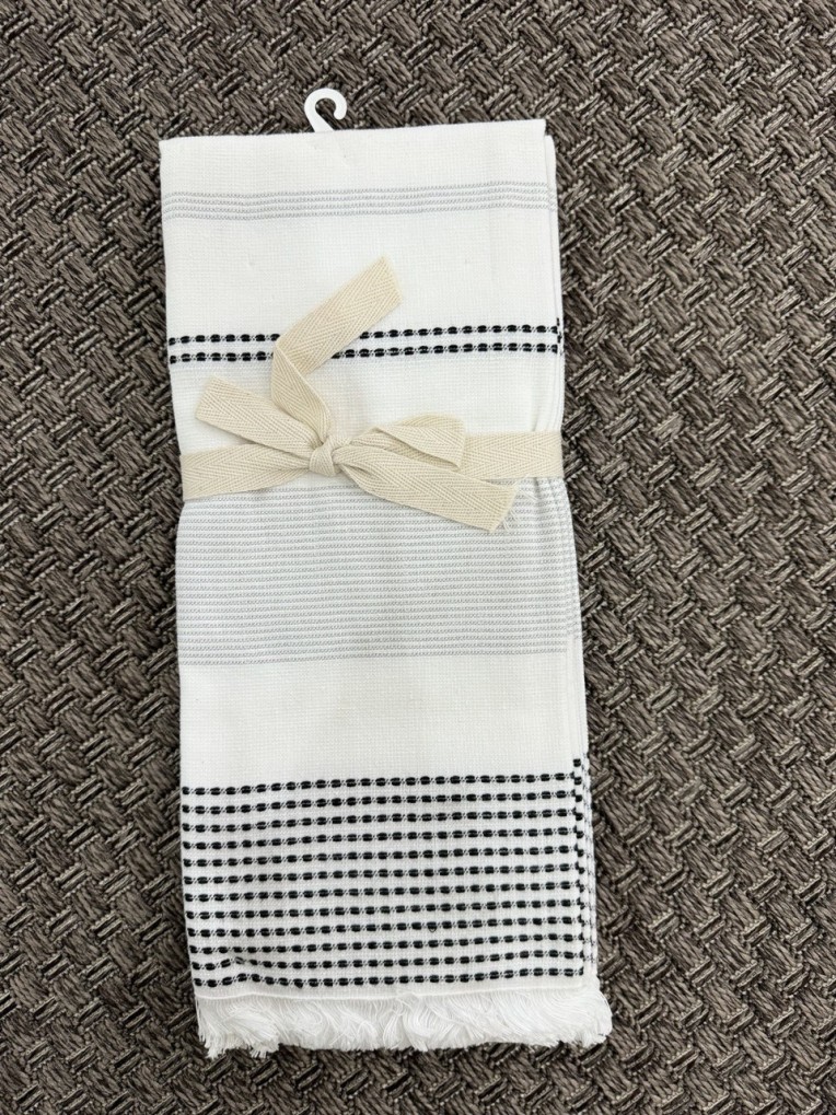 Набор полотенец KITCHEN TOWELS  40X60-2шт . белый(осн.)/черный недорого в Алматы