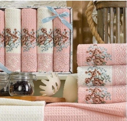 Набор полотенец Meteor, розовый лучшего качества