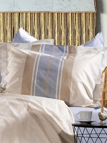 Набор Zebra Casa покрывало Pike+КПБ Moly Bej/Indigo купить недорого