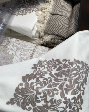 Набор Zebra Casa покрывало+КПБ LISBOA BEJ недорого в Алматы