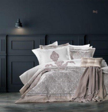 Набор Zebra Casa покрывало+КПБ LISBOA BEJ по лучшей цене в Казахстане