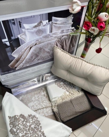 Набор Zebra Casa покрывало+КПБ LISBOA BEJ только у нас!