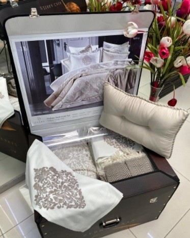 Набор Zebra Casa покрывало+КПБ LISBOA BEJ лучшего качества