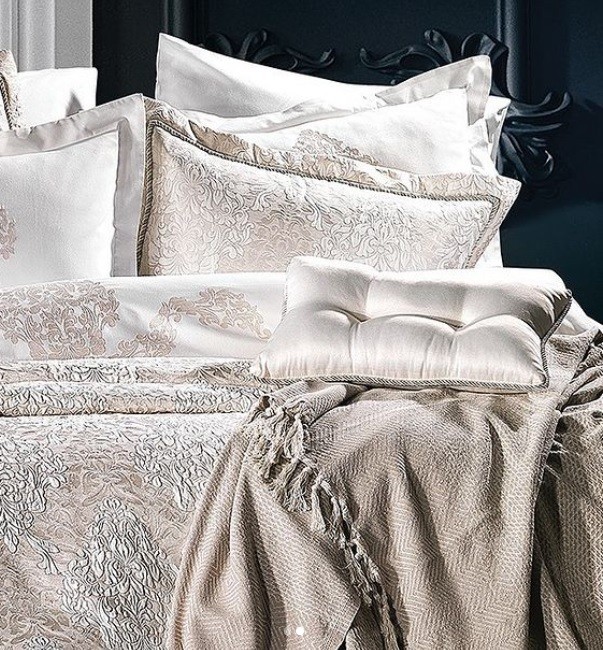 Набор Zebra Casa покрывало+КПБ LISBOA KREM по лучшей цене в Казахстане