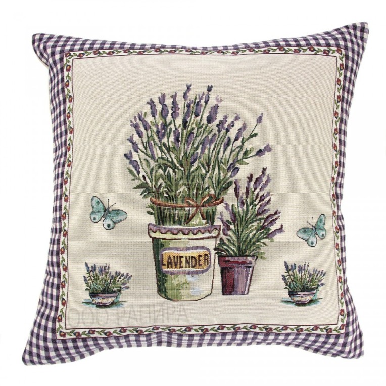 Наволочка "Лаванда(бабочки)"2-х сторонняя