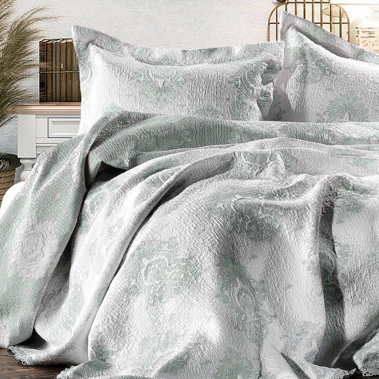 Покрывало Zebra Casa all days Damask YESIL по лучшей цене в Казахстане