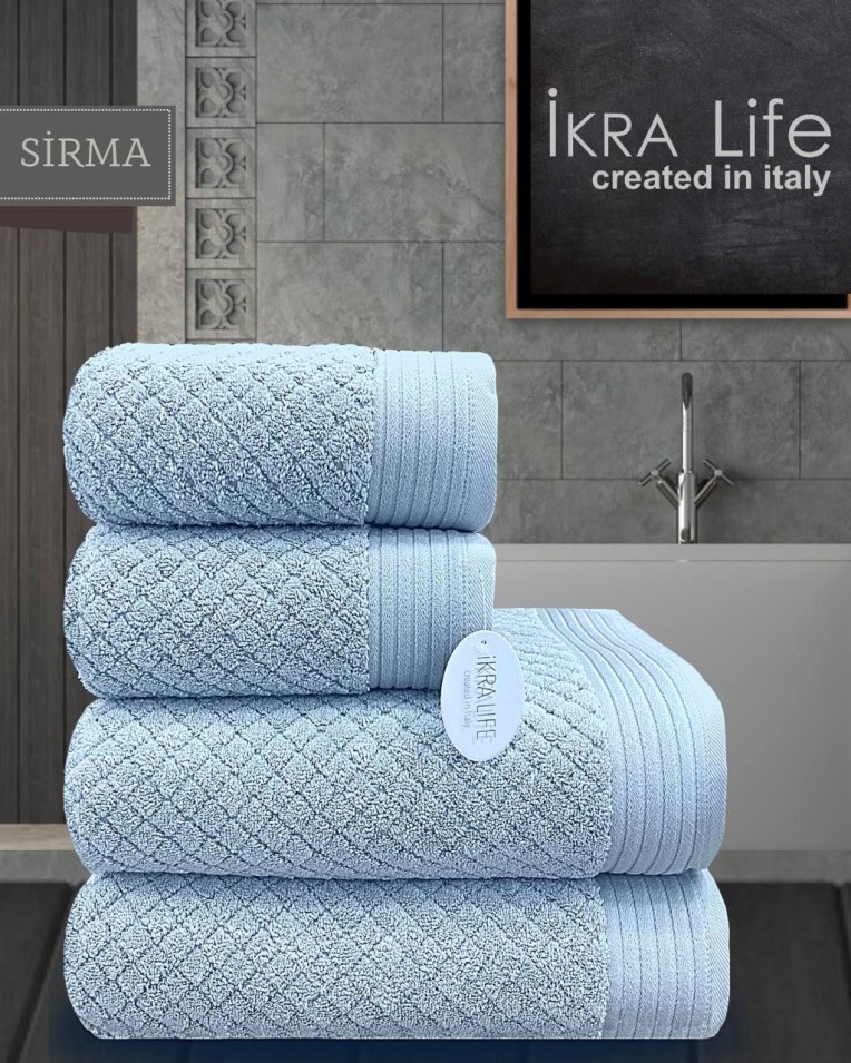 Полотенце Ikra Life, JEKARLI Penye PENYE SIRMA ACIK MAVI