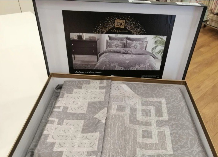 Постельное белье Delux Saten Burano V04 Vizon по лучшей цене в Казахстане