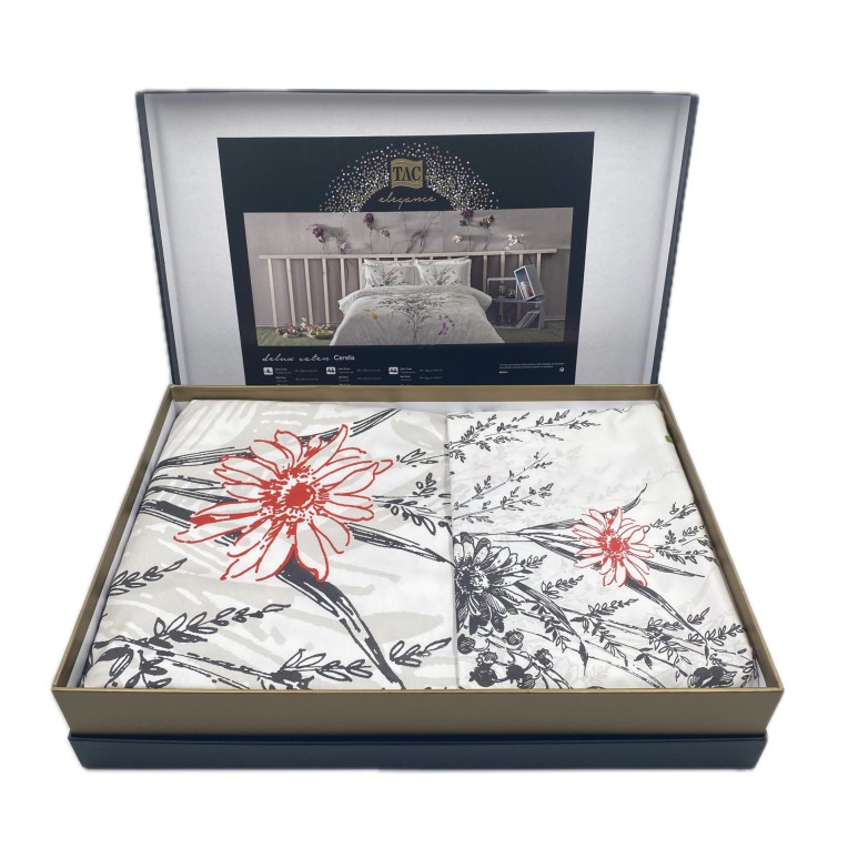 Постельное белье Delux Saten Cerelia V01 Siyah купить недорого