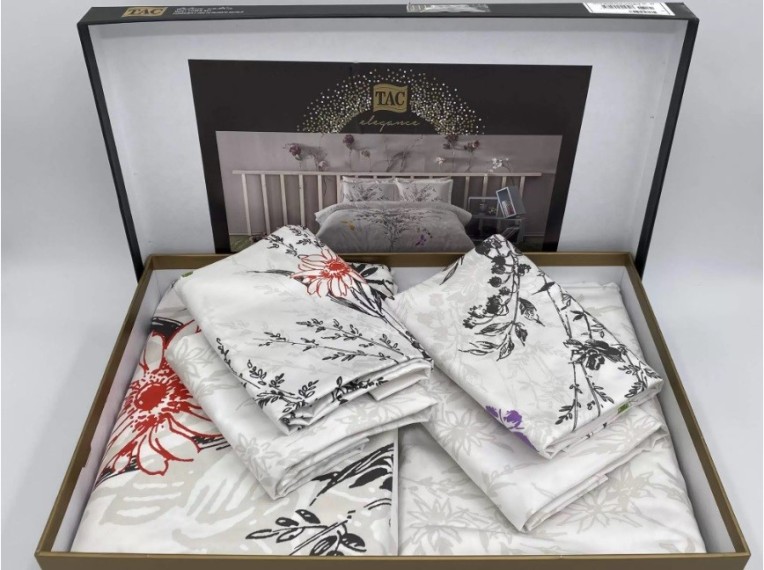 Постельное белье Delux Saten Cerelia V01 Siyah недорого в Алматы