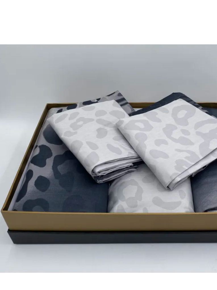 Постельное белье Delux Saten Family Berio V05 Gri