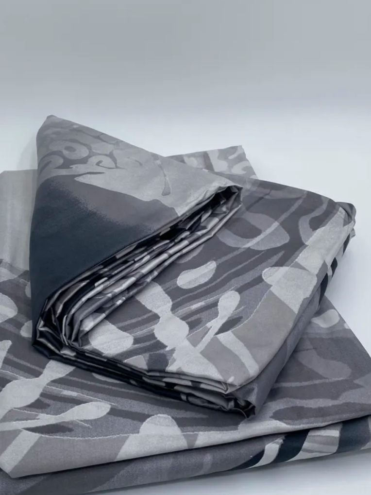Постельное белье Delux Saten Family Berio V05 Gri только у нас!