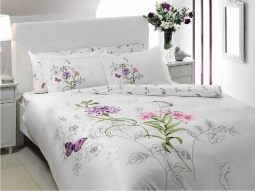 Постельное белье Delux Saten Family Nicole V02 Lila недорого в Алматы