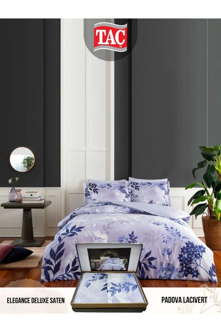 Постельное белье Delux Saten Family Padova V01 Lacivert купить недорого