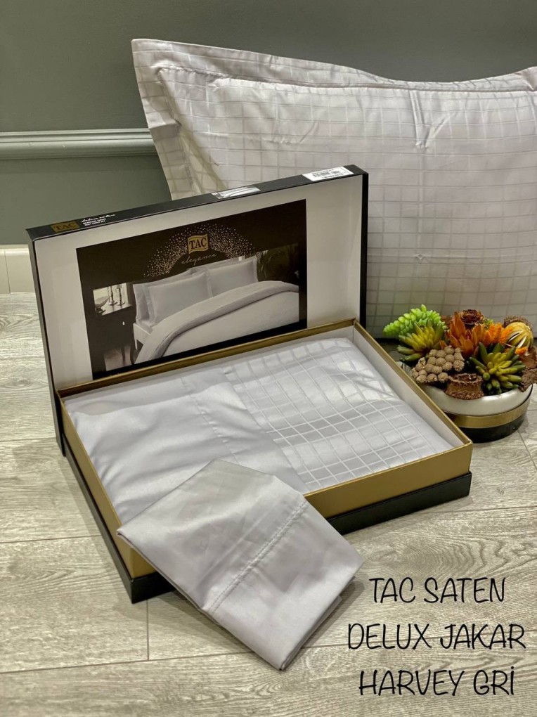 Постельное белье Delux Saten Jakar Harvey Beyaz только у нас!