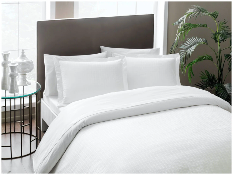 Постельное белье Delux Saten Jakar Harvey Beyaz