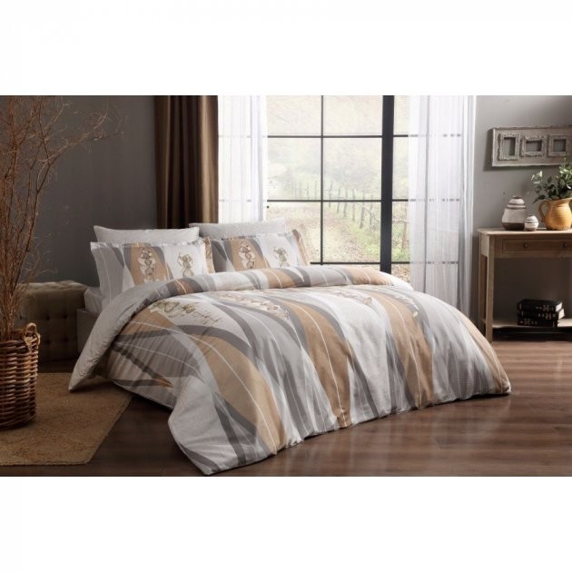 Постельное белье Delux Saten Ladue V02 Gri